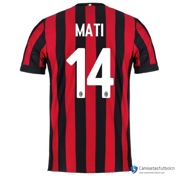 Camiseta Milan Primera equipo Mati 2017-18